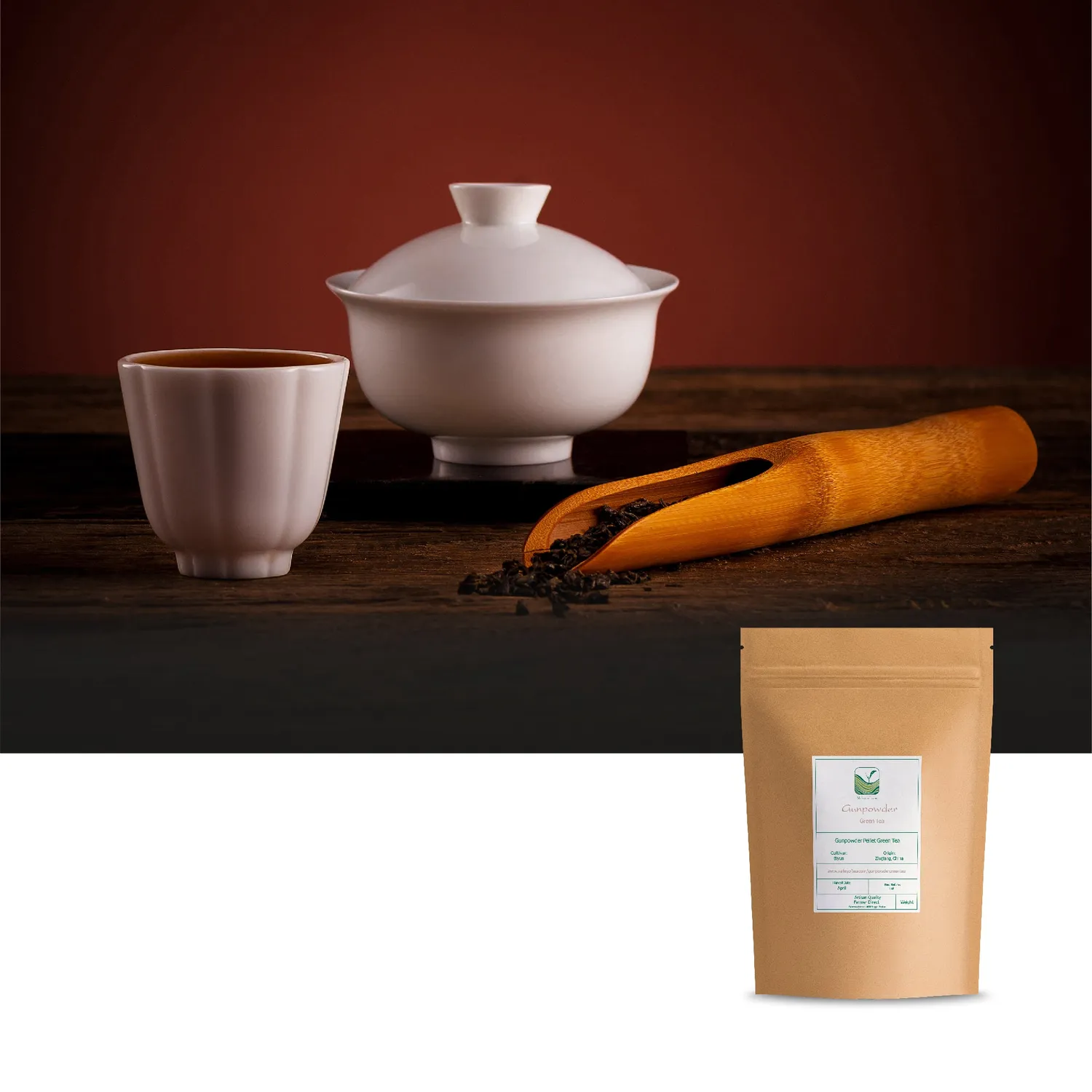 Valley of Tea Gunpowder grönt te 100g rökig