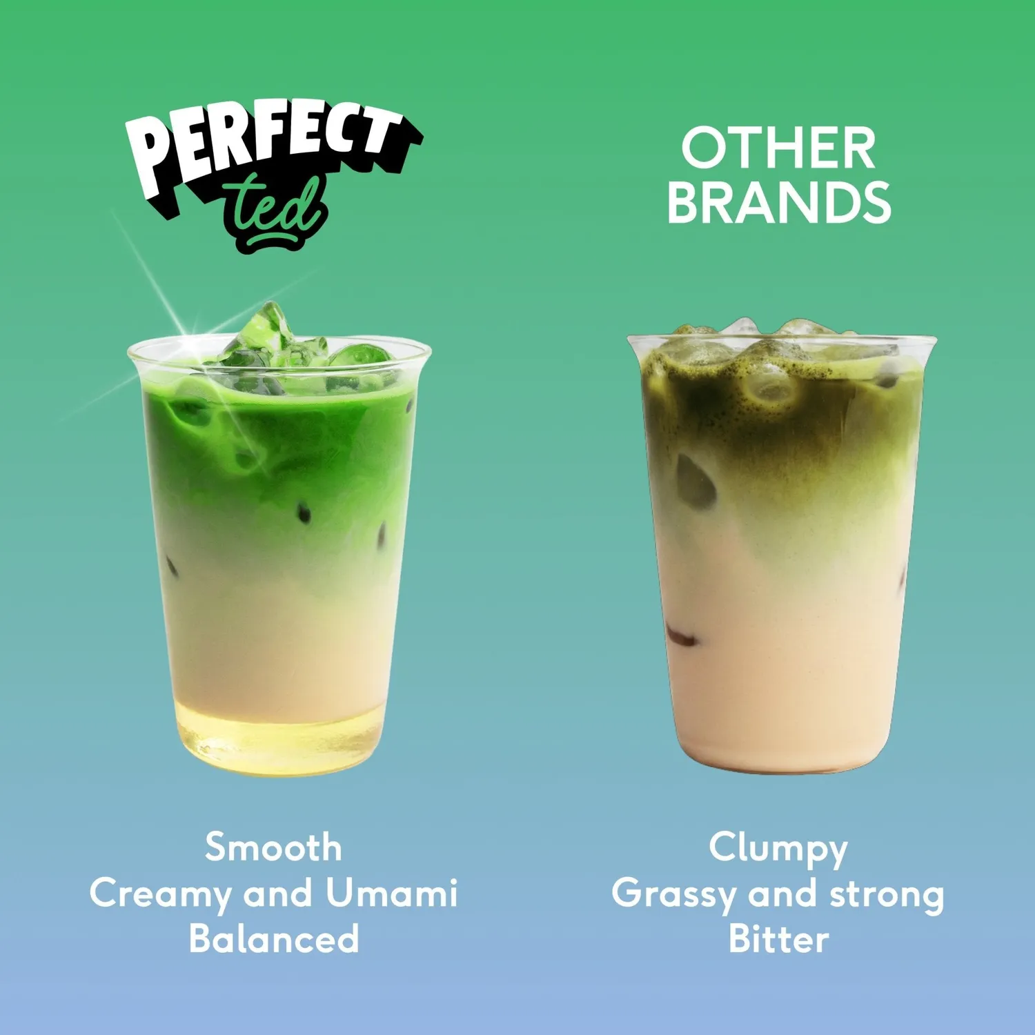 Perfect Ted Ceremonial Matcha portionspåsar sötad rörsocker