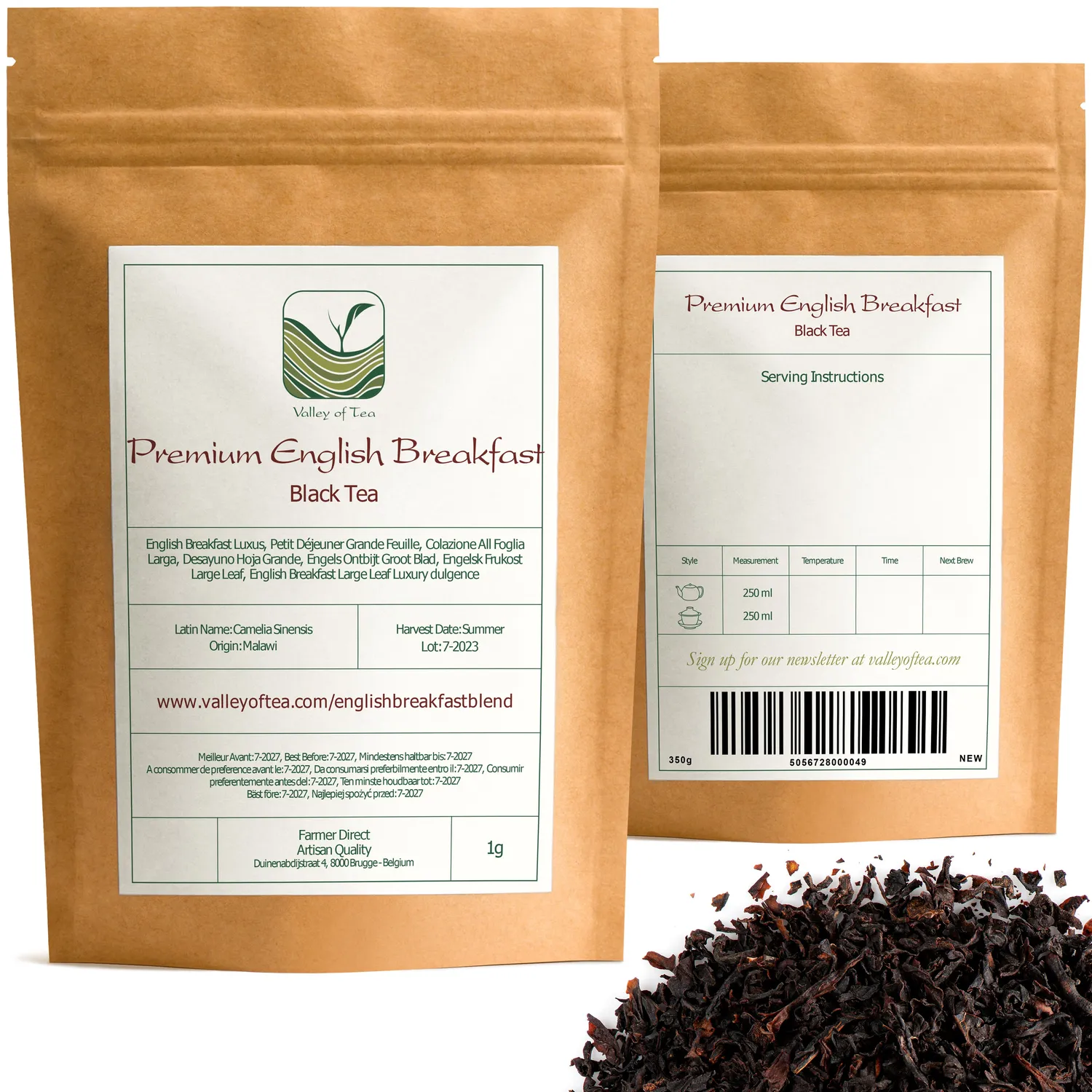 Valley of Tea English Breakfast svart te stor