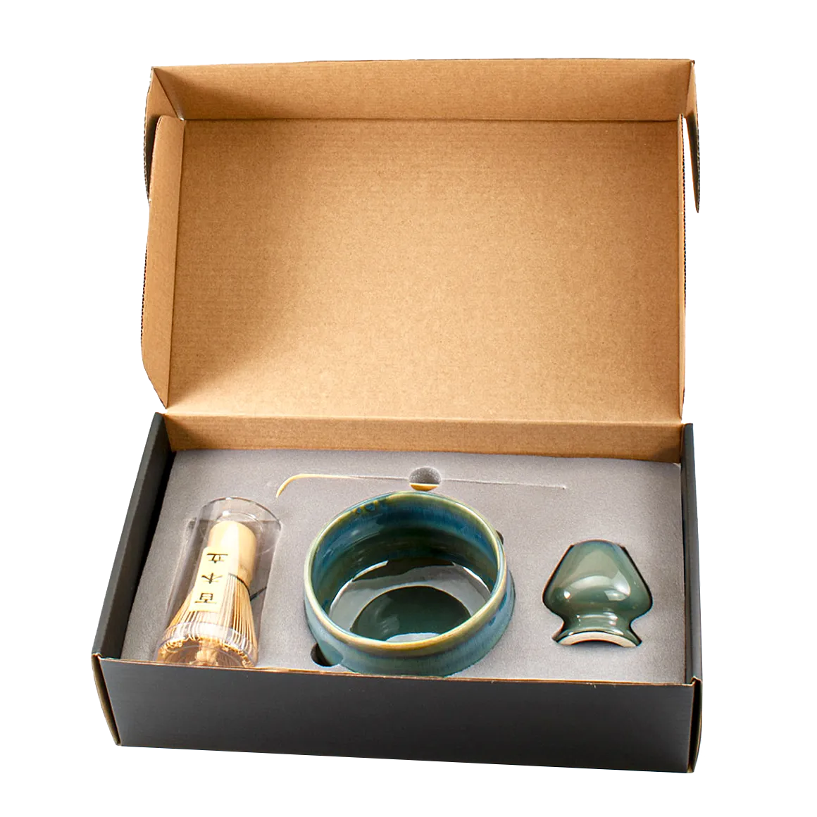 Bönor & Blad matcha set matchaset 4 delar duvblått