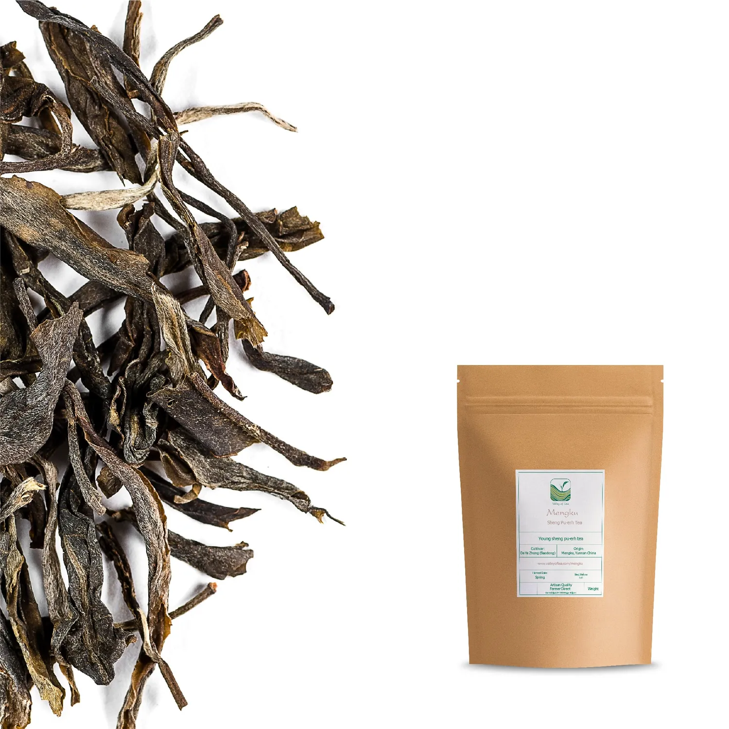 Valley of Tea Mengku pu-erhte 100g jordig sheng