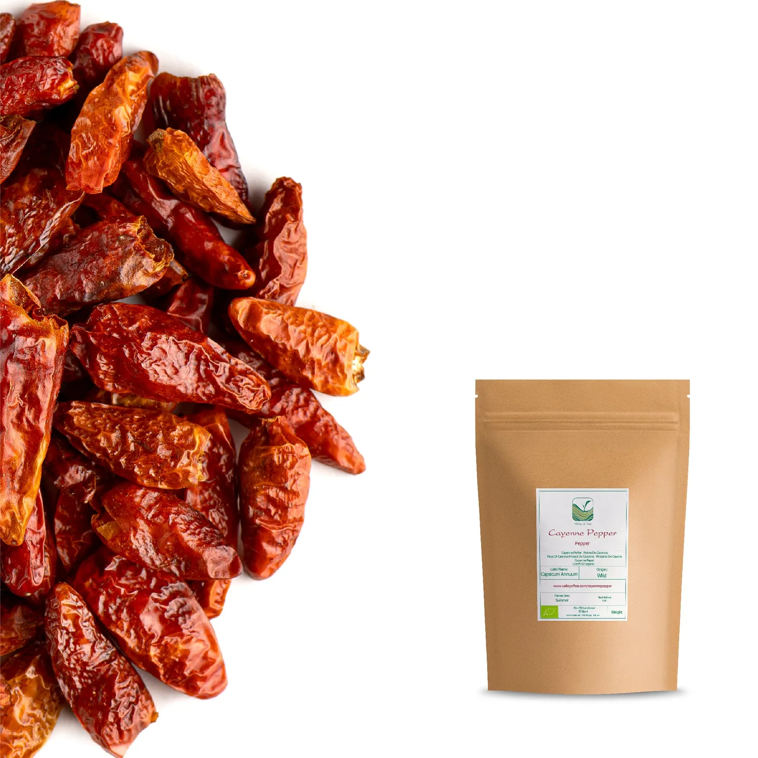 Valley of Tea Cayennepeppar krydda 100g pulver ekologisk