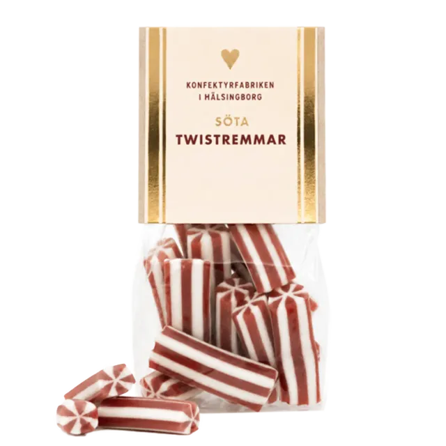 Bönor & Blad Söta Twistremmar godis jordgubb