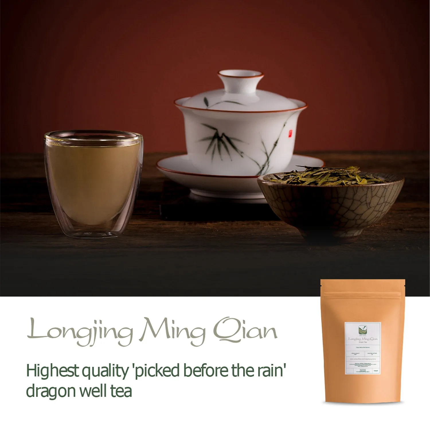 Valley of Tea Longjing Ming Qian grönt te 50g första skörd