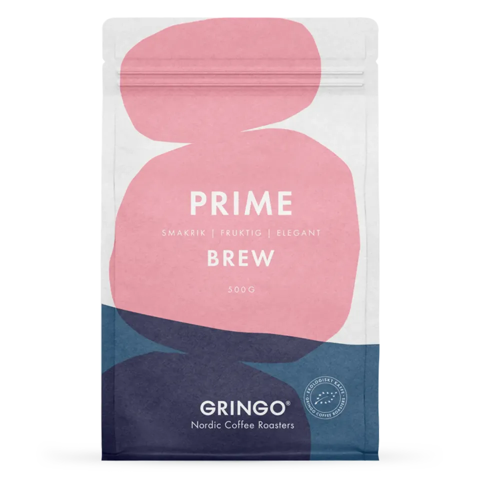 Gringo Prime Brew bryggkaffe 500 g bär citrus ekologiskt