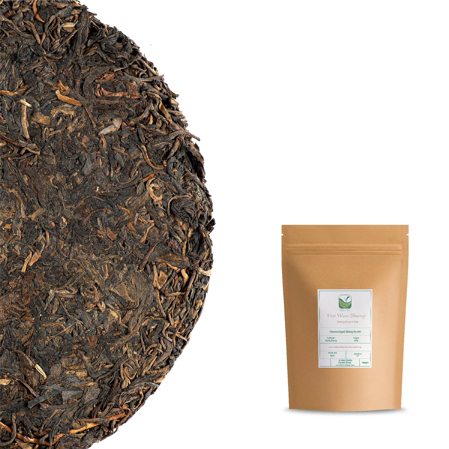 Valley of Tea Hai Wan 7548 sheng pu-erh te 357g lagrad