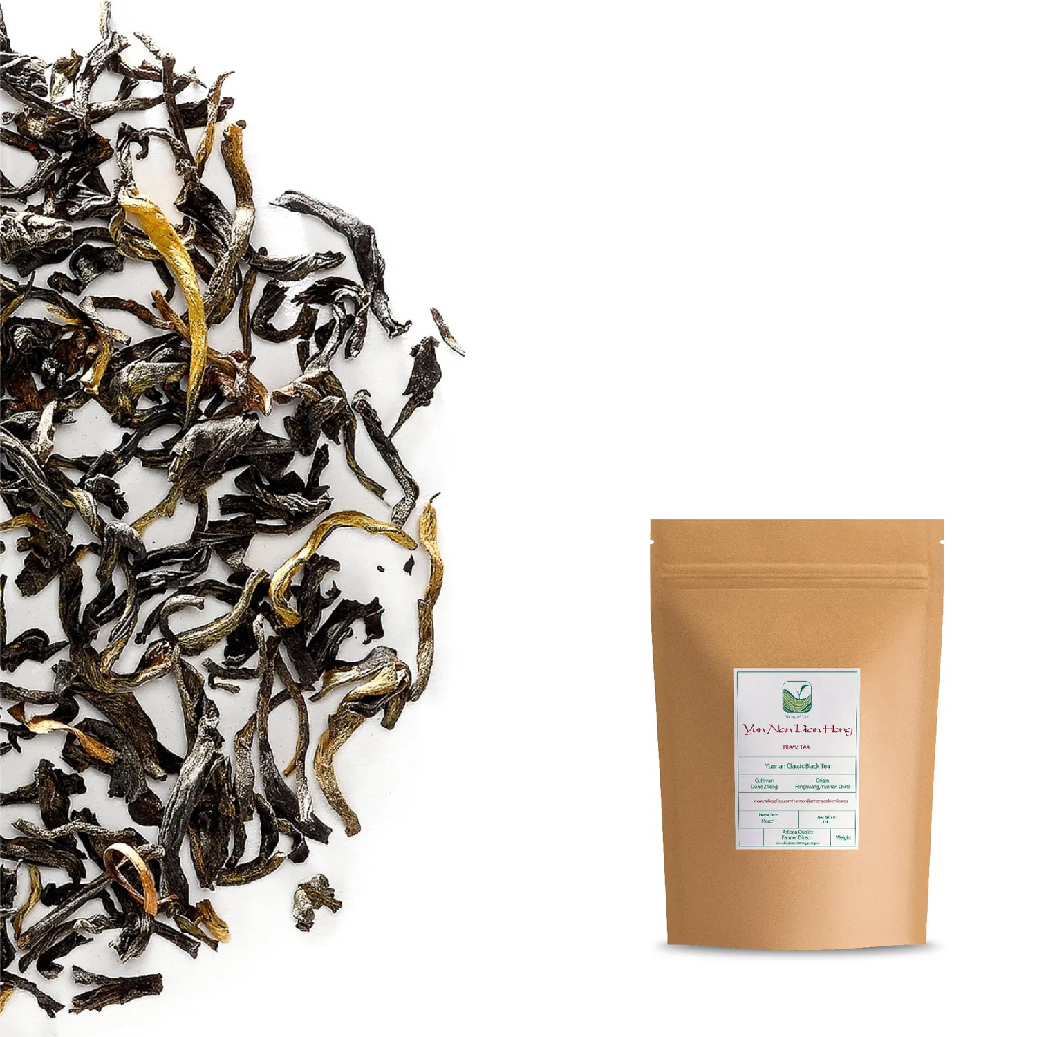 Valley of Tea Yun Nan Dian Hong svart te 100g fylligt