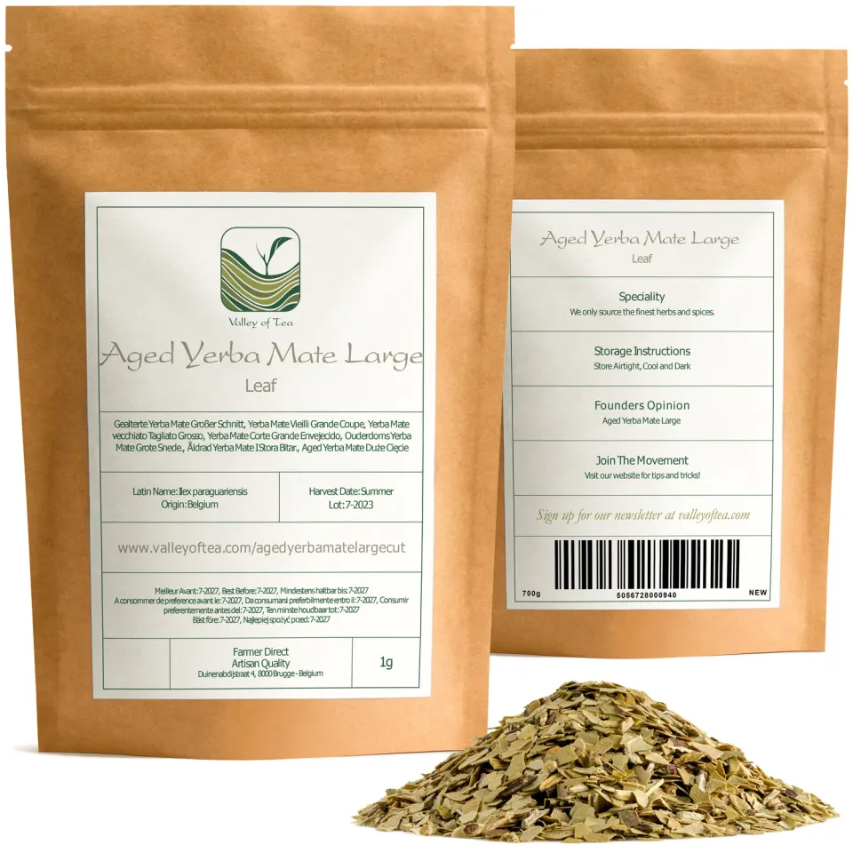 Valley of Tea Åldrad Yerba Mate löste 700 g grov