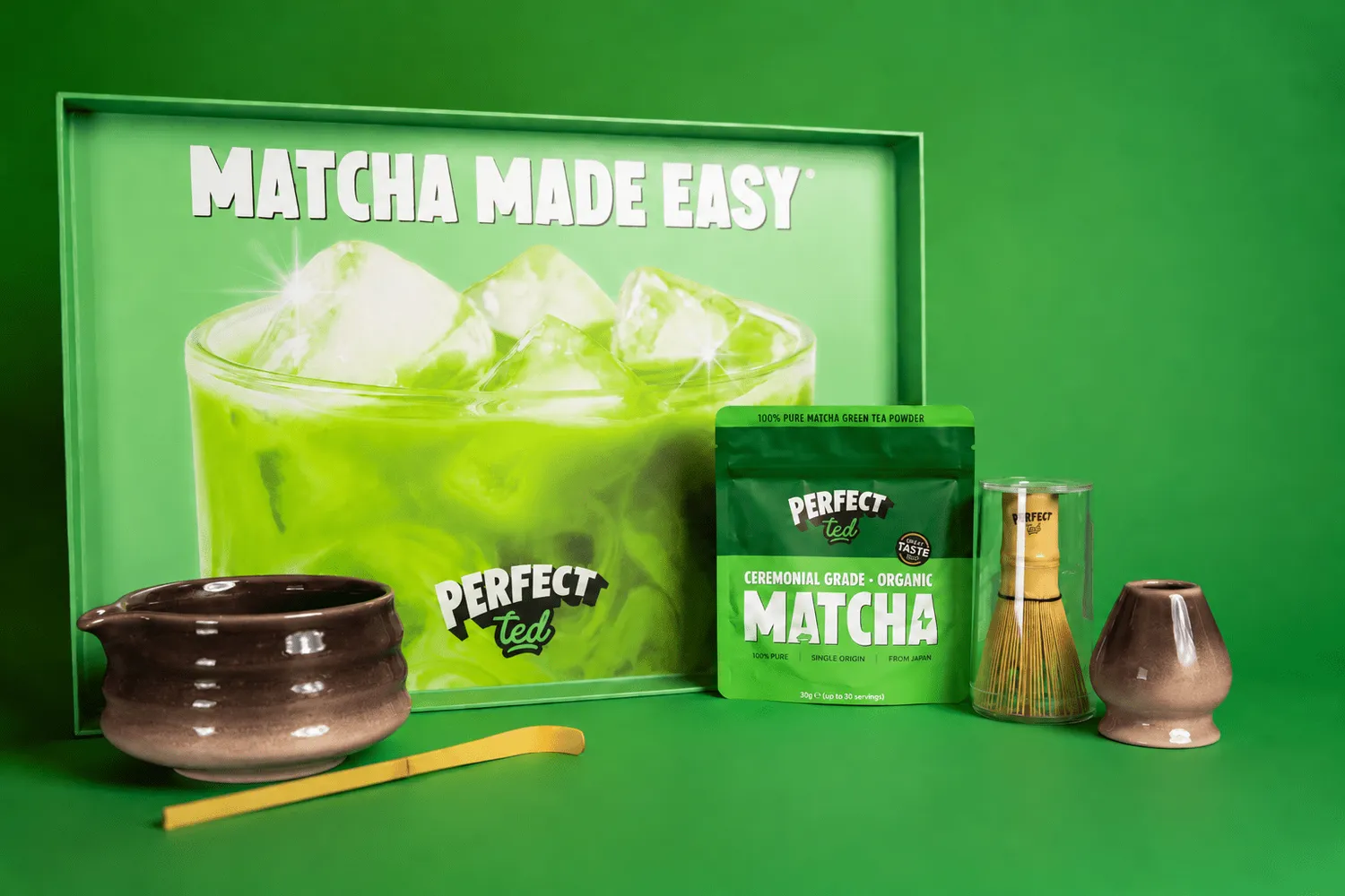 Perfect Ted Brown Matcha Set matchaset skål chasen 30g