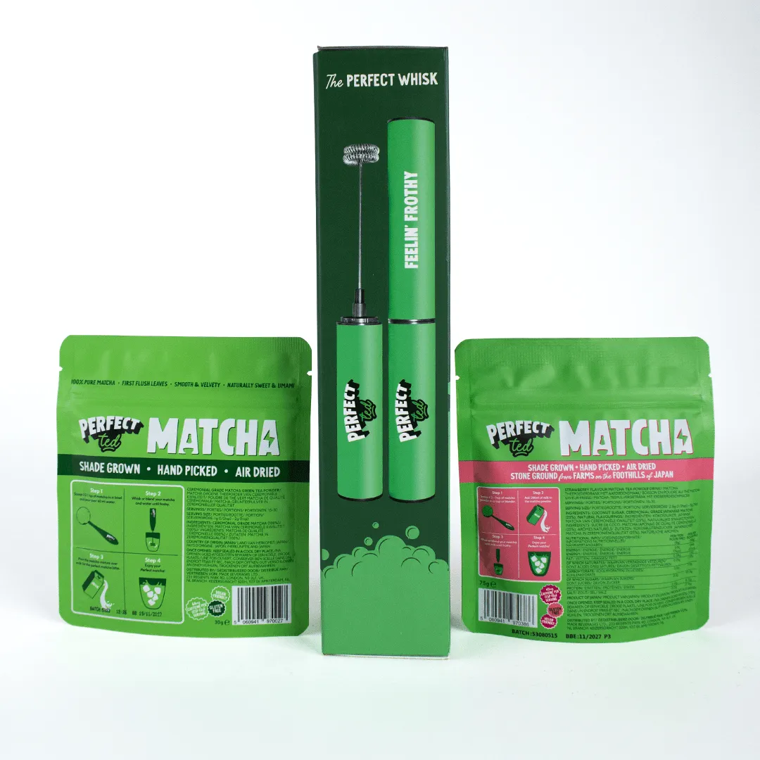 Perfect Ted Strawberry Pro Kit matcha med jordgubb vispset