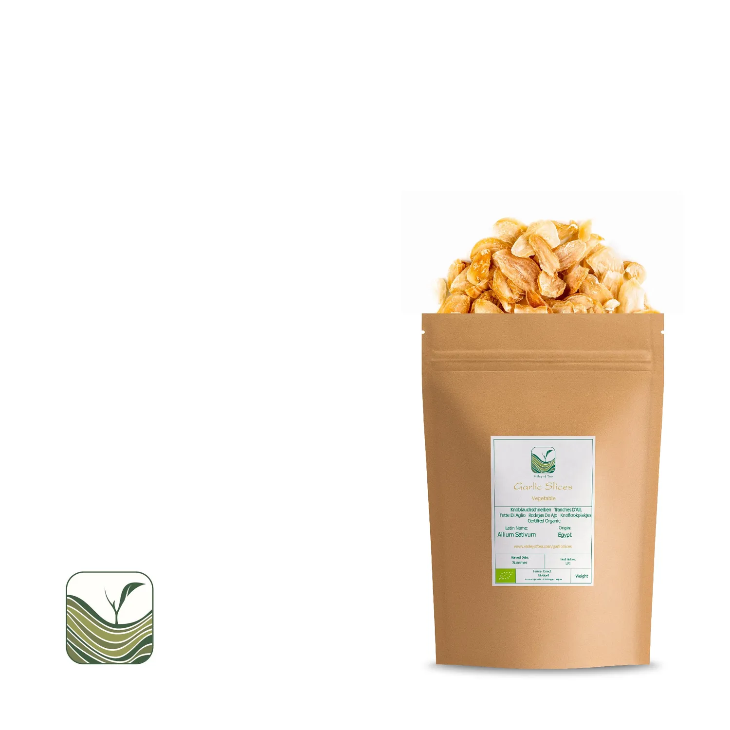 Valley of Tea Vitlök Skivad torkad 100g stark