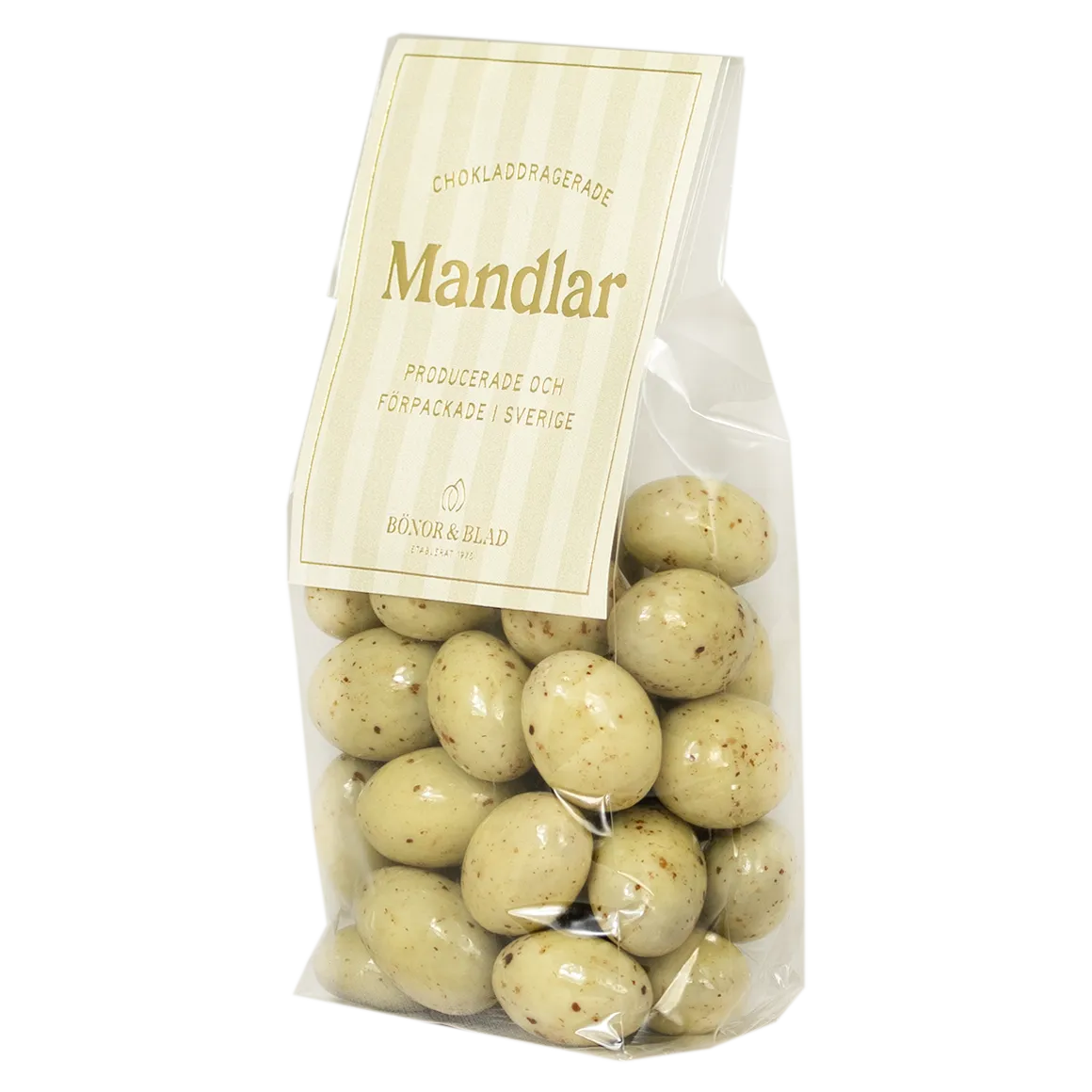Bönor & Blad Kolamandel vit choklad chokladmandlar kola