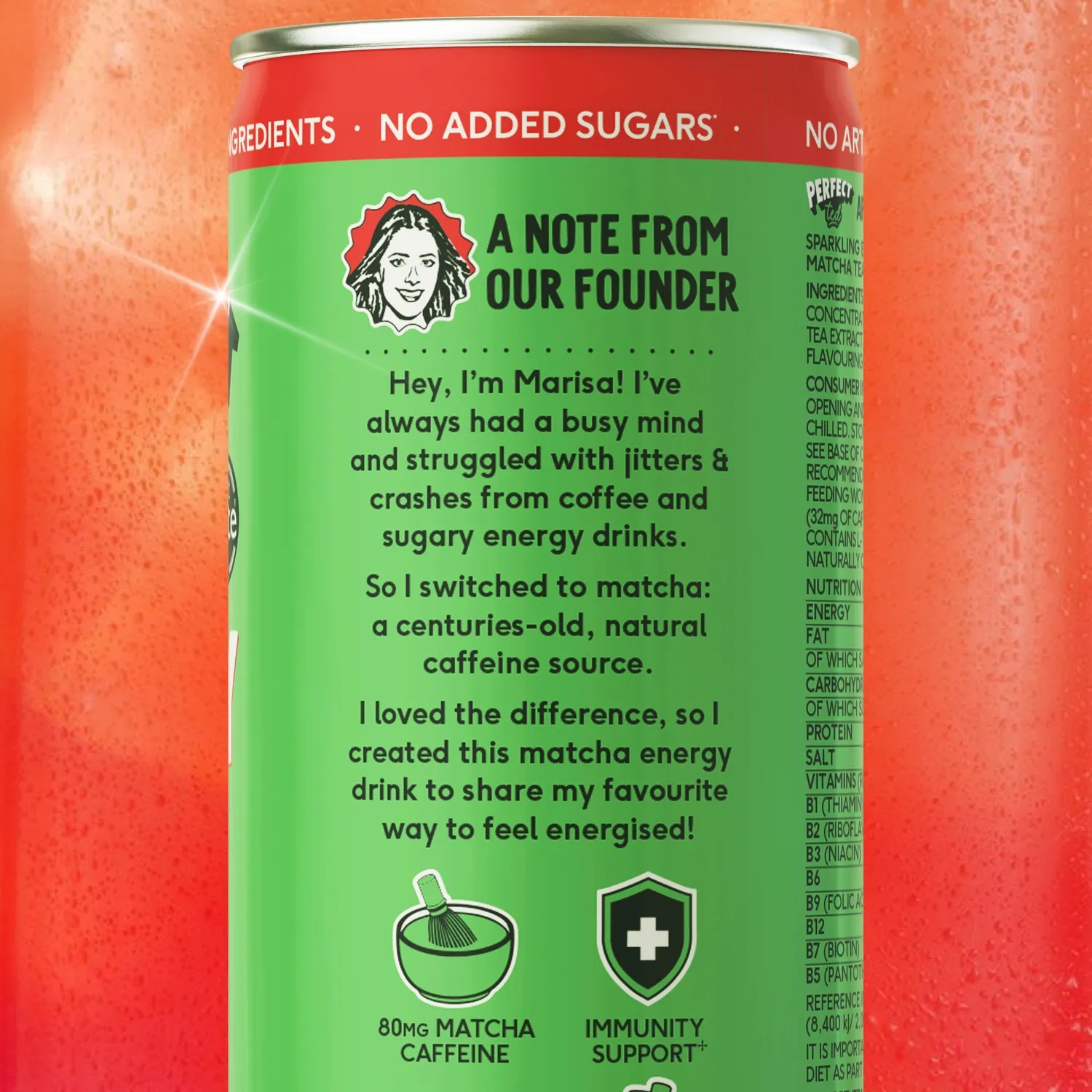 Perfect Ted apple raspberry energidryck 12-pack matcha