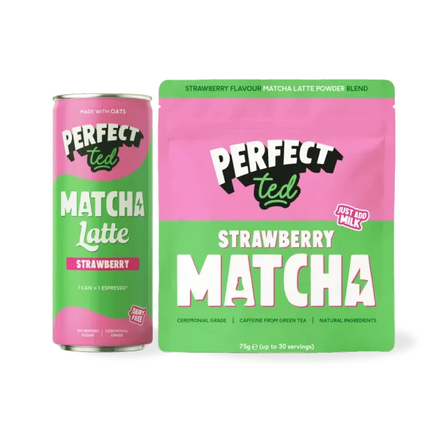 Perfect Ted Strawberry Bundle matchapulver jordgubb