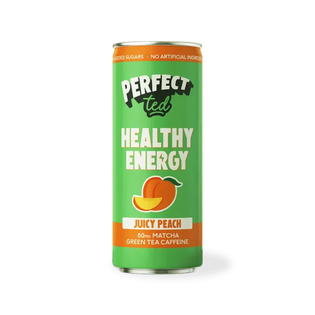 Perfect Ted juicy peach energidryck 12-pack matcha