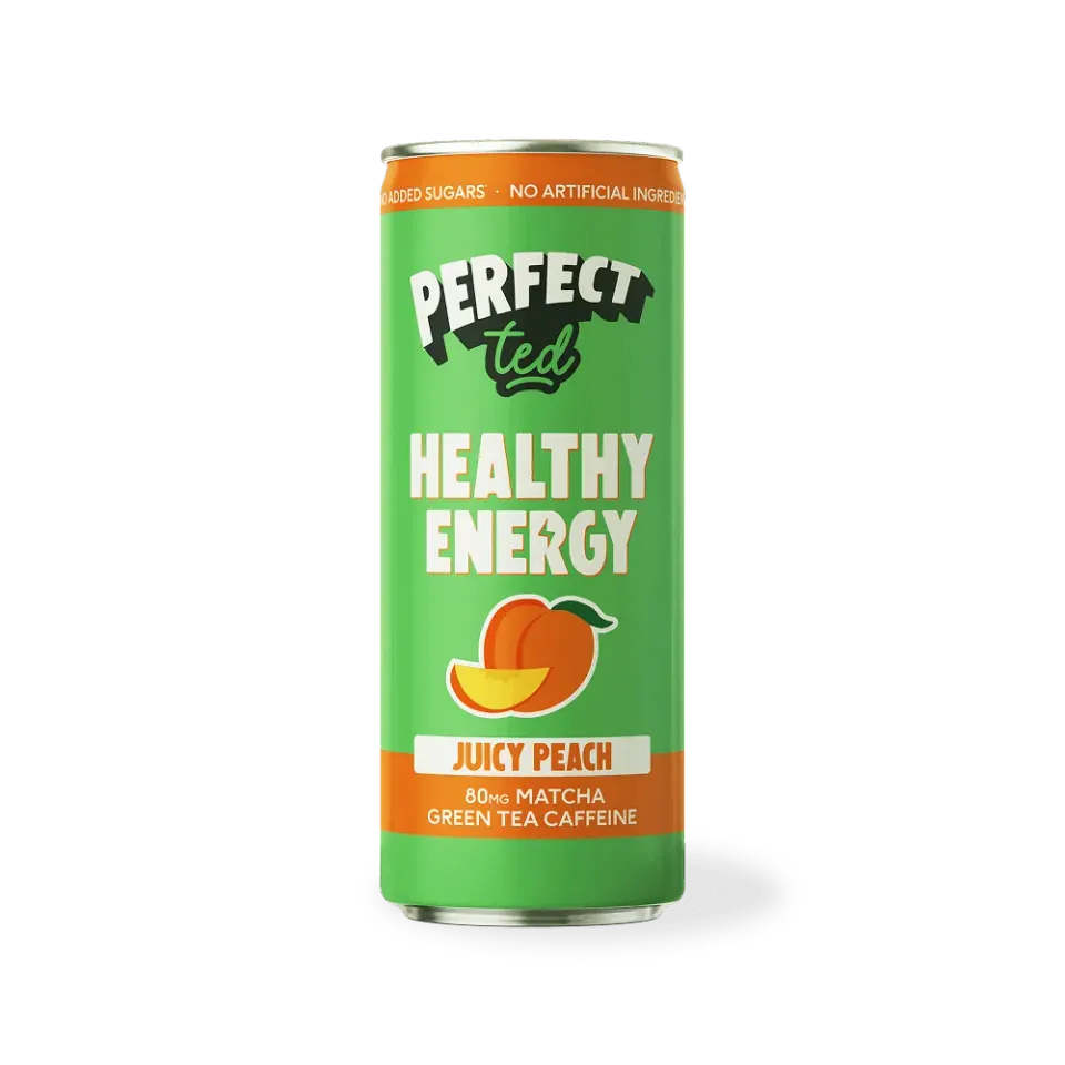 Perfect Ted Juicy Peach energidryck 12-pack persika matcha