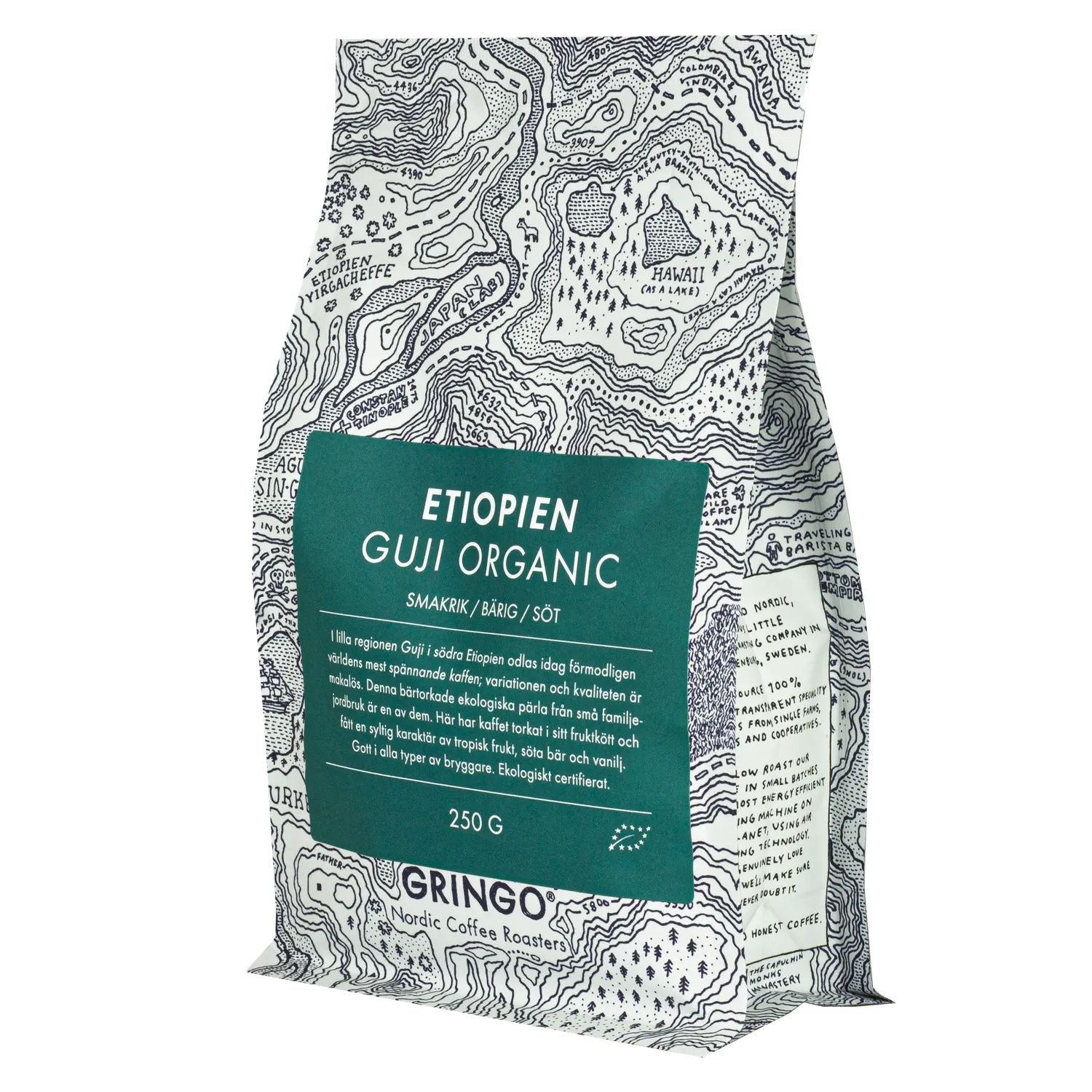 Gringo Etiopien Guji kaffe 250 gr ekologiskt