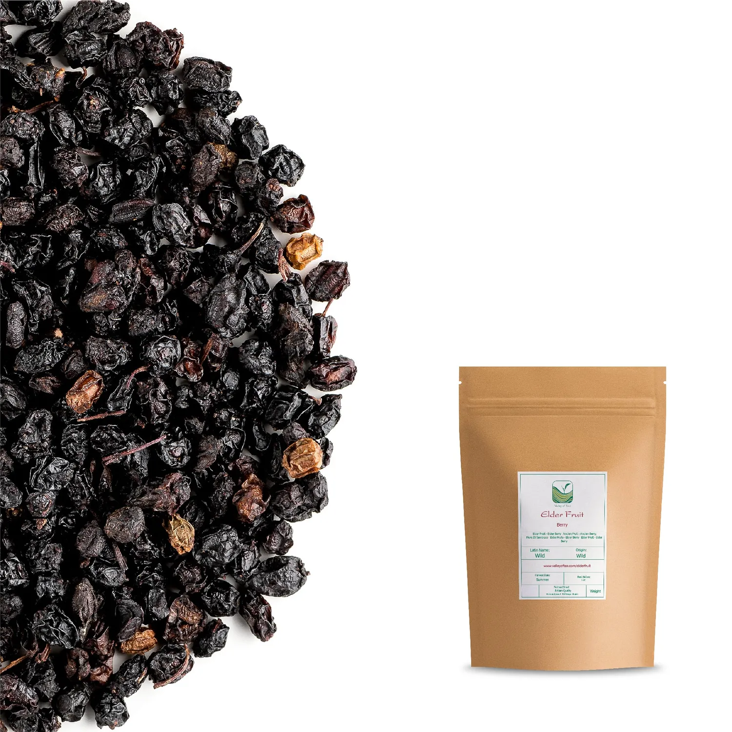 Valley of Tea Fläderbär örtte lösvikt 200g sötsträv