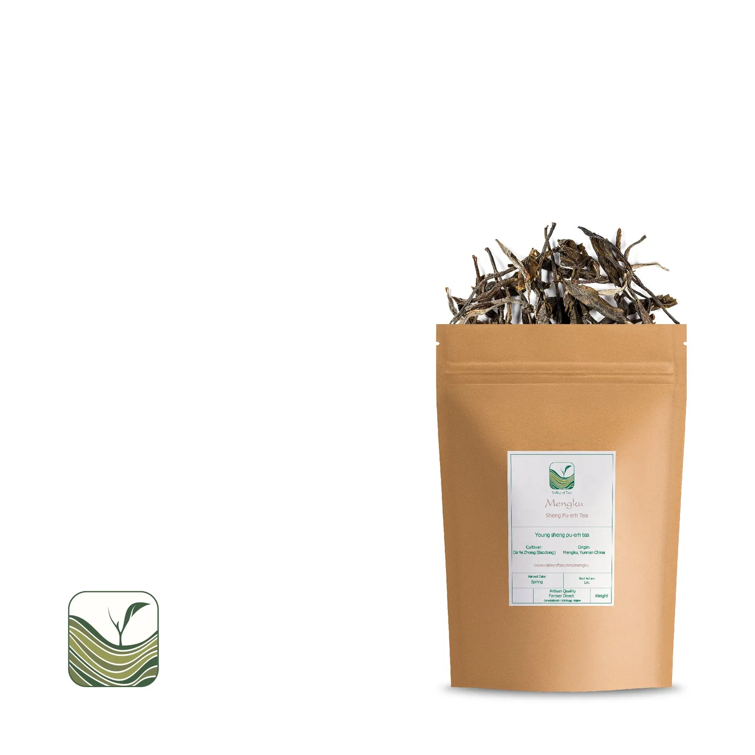 Valley of Tea Mengku pu-erhte 100g jordig sheng