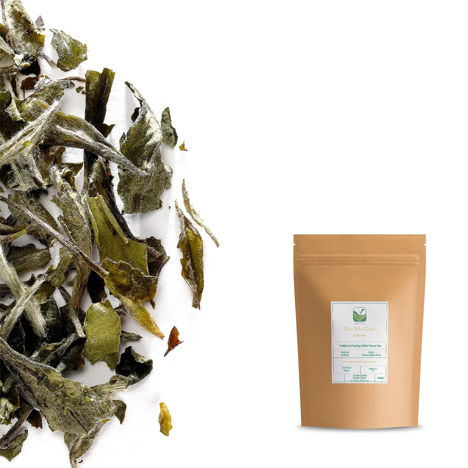 Valley of Tea Vit Pion te 50g lösvikt