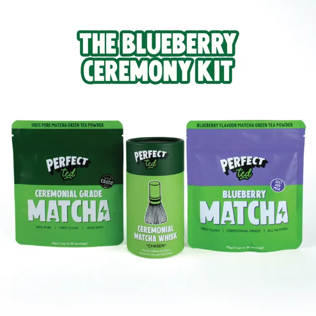 Perfect Ted Blueberry Ceremony Kit matchakit blåbär chasen