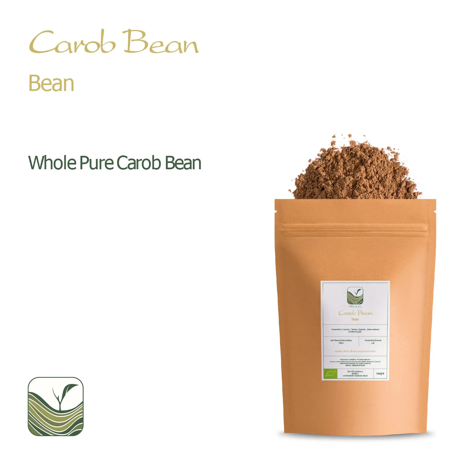 Valley of Tea Carob Nibs Raw carob 250 g koffeinfri