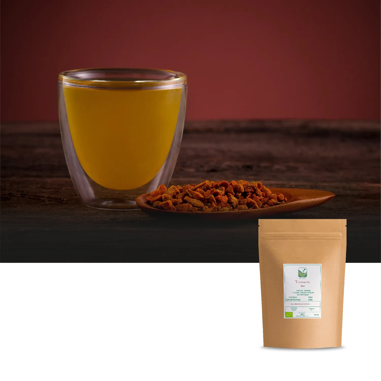 Valley of Tea Gurkmeja örtte 200g hel rot