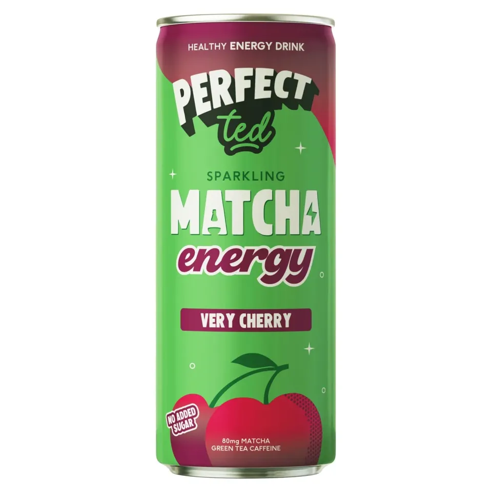 Perfect Ted Very Cherry matcha energidryck 12-pack körsbär