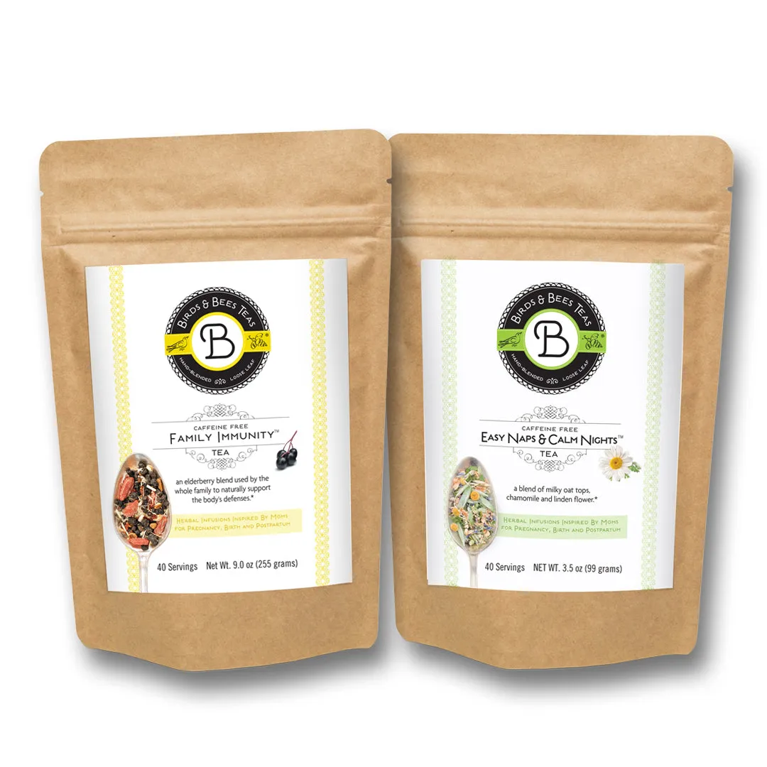 Birds & Bees Tea Wellness presentpaket familj 2x40 koppar