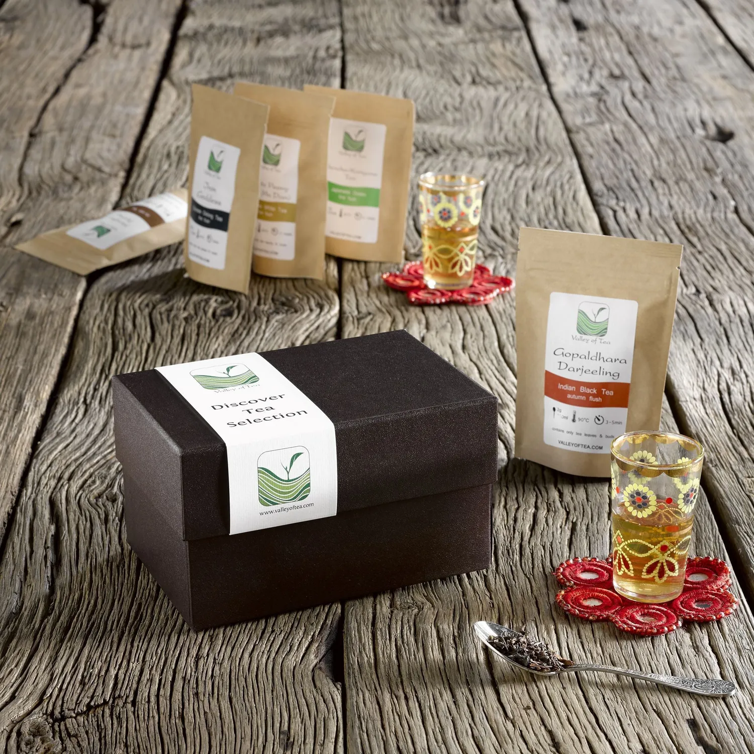 Valley of Tea Upptäck teset presentask 5 sorter