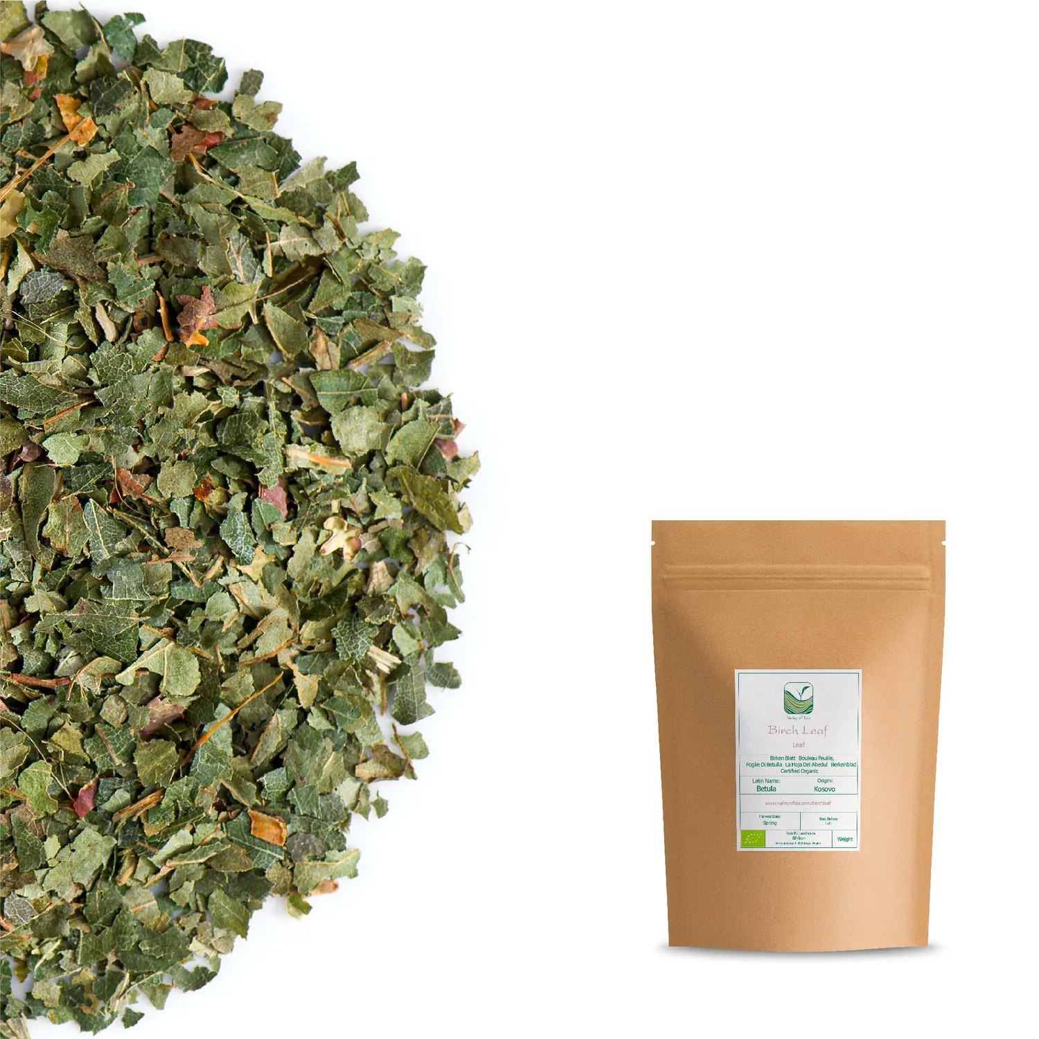 Valley of Tea Björklöv örtte lösvikt 100g koffeinfri
