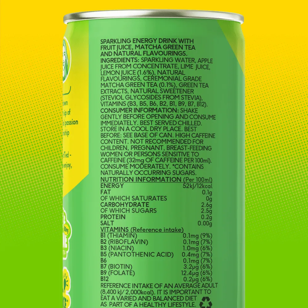 Perfect Ted Lemon Lime energidryck 12-pack