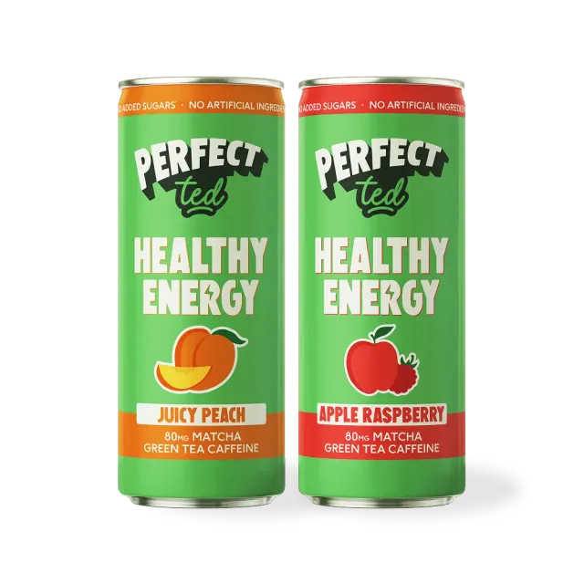 Perfect Ted Dragons Den energidryck äpple persika 24-pack