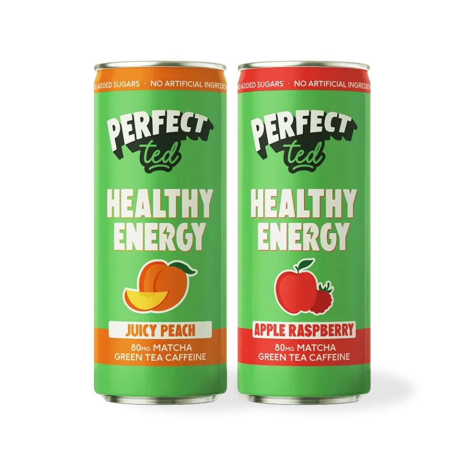 Perfect Ted Dragons Den energidryck äpple persika 24-pack