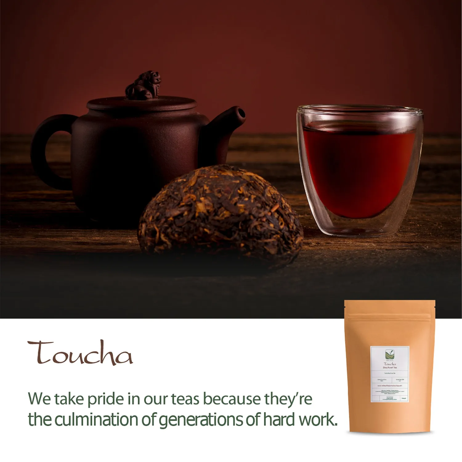 Valley of Tea Toucha pu-erh te 100g shou söt