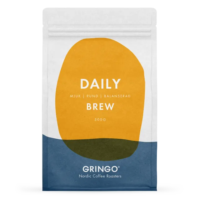 Gringo Daily Brew bryggkaffe 500 g mjuk choklad