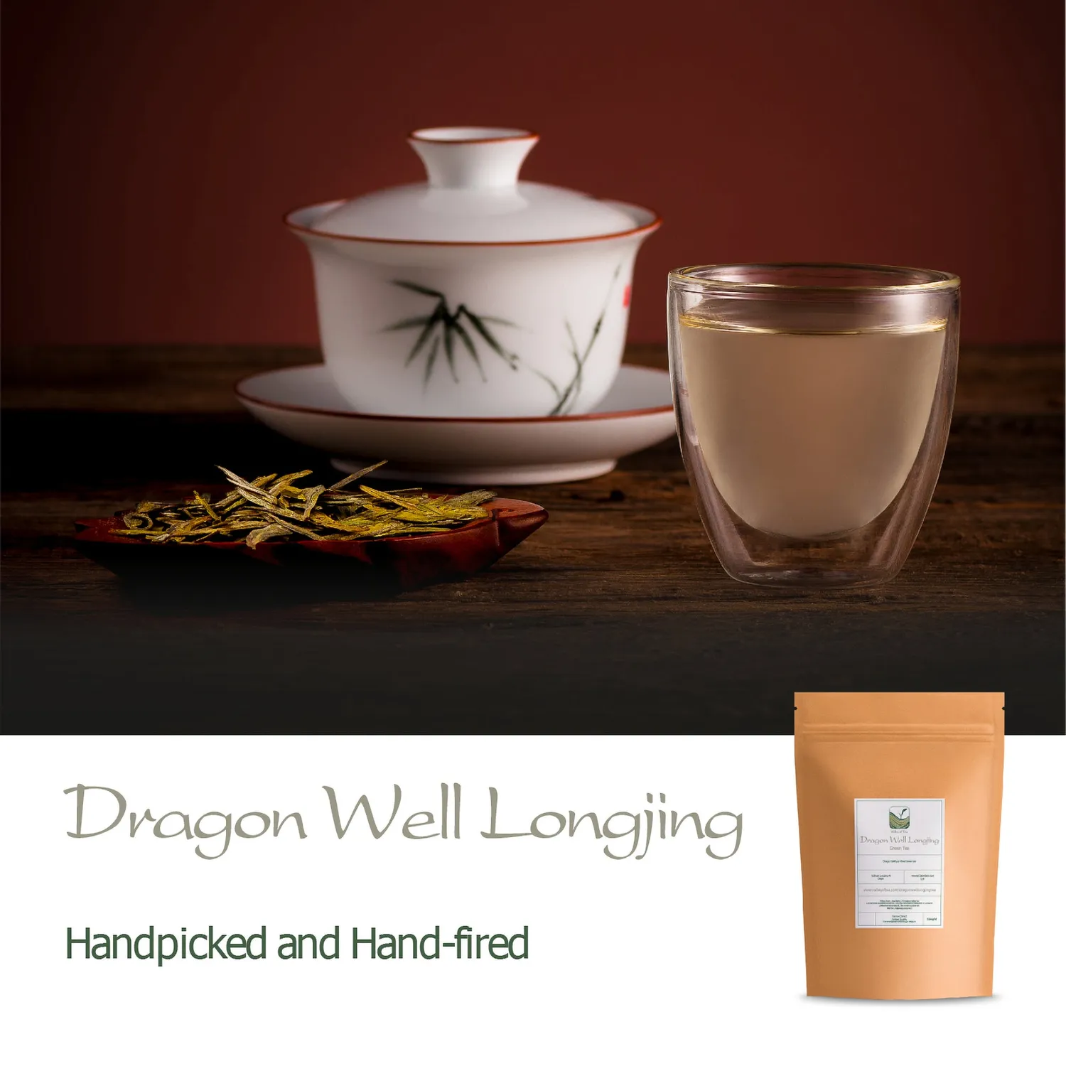 Valley of Tea Dragon Well Longjing grönt te 100g mild