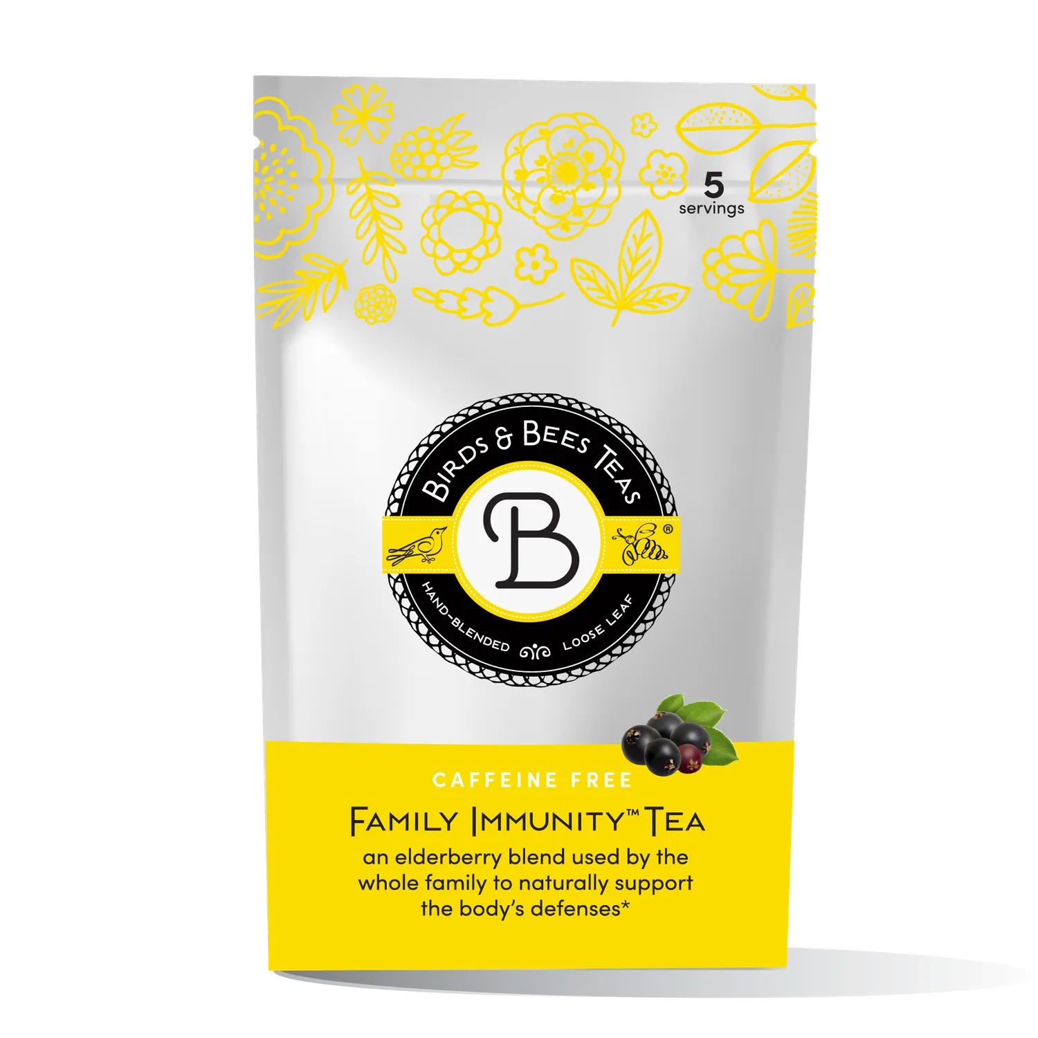 Birds & Bees Tea Family Immunity örtte burk fläder