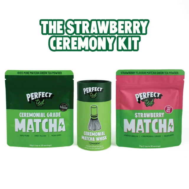 Perfect Ted Strawberry Ceremony Kit matchakit jordgubb chasen