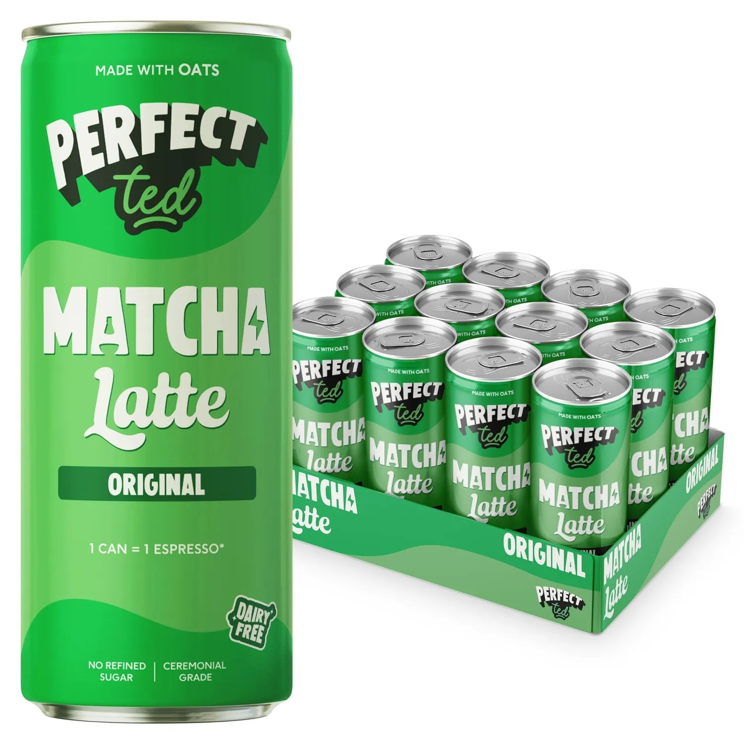 Perfect Ted Original Oat matcha latte 12-pack havremjölk