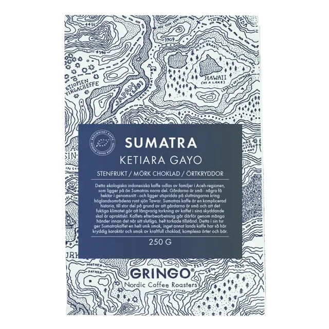 Bönor & Blad Gringo Sumatra Ketiara kaffe 250 g eko