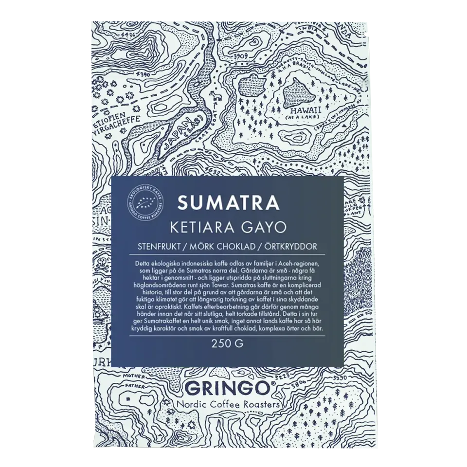 Bönor & Blad Gringo Sumatra Ketiara kaffe 250 g eko