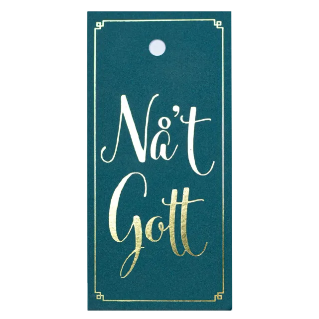 Bönor & Blad Nå’t Gott kort teal guld