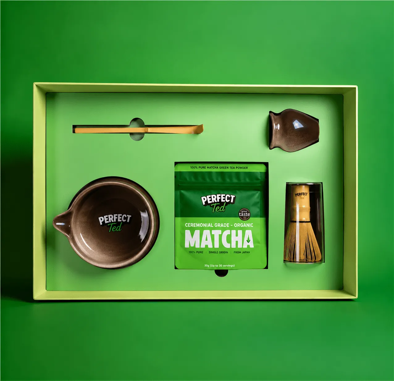 Perfect Ted Brown Matcha Set matchaset skål chasen 30g