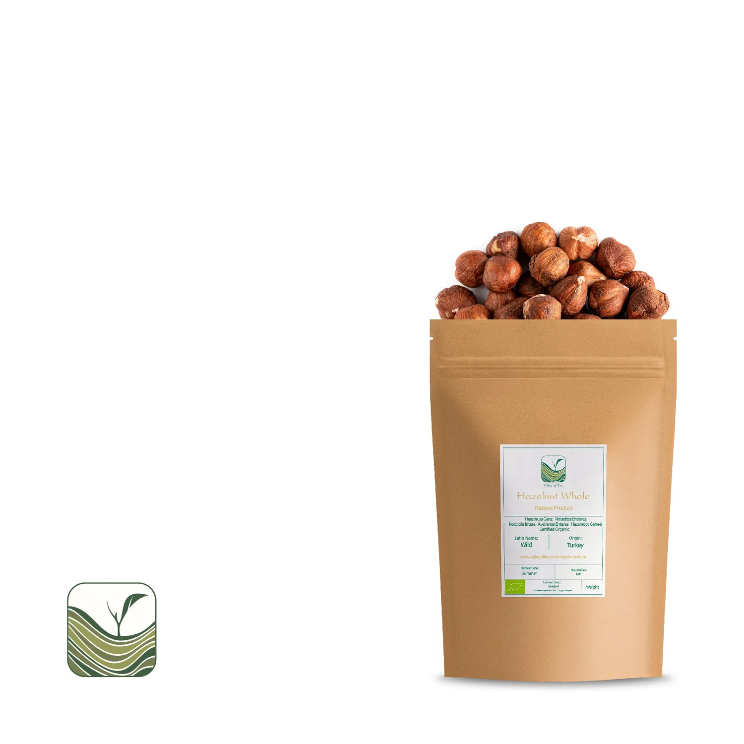 Valley of Tea Hela Hasselnötter 400g ekologiska