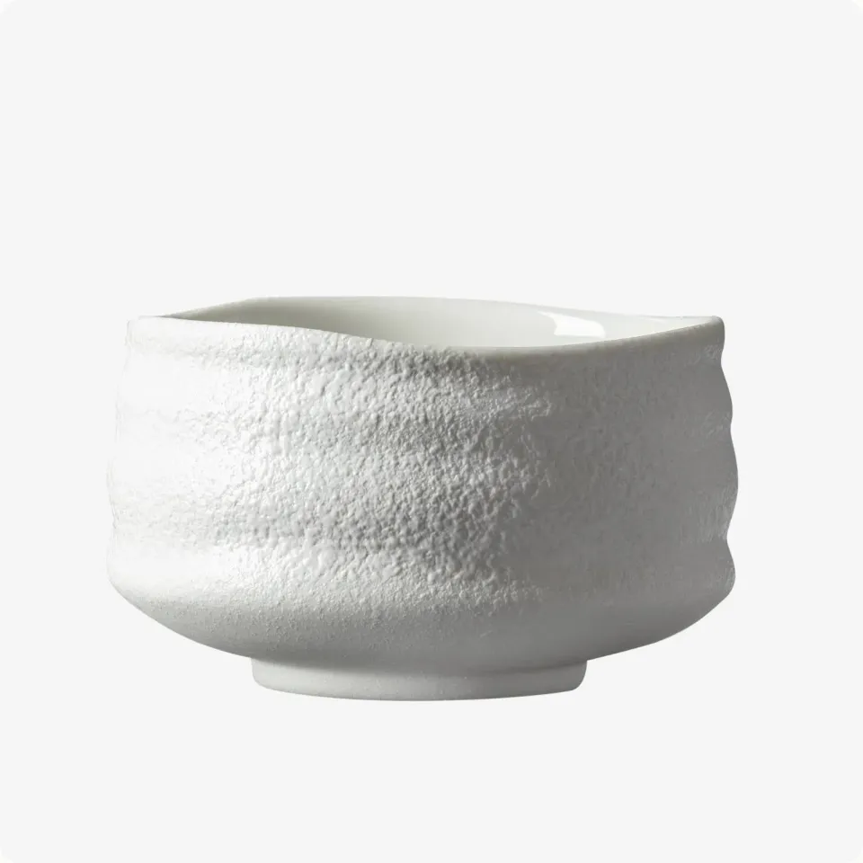 Matcha Magic Shiro matchaskål vit grov glasyr