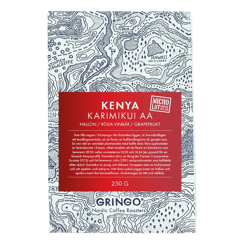 Gringo Kenya Karimikui AA ursprungskaffe 250g fruktig