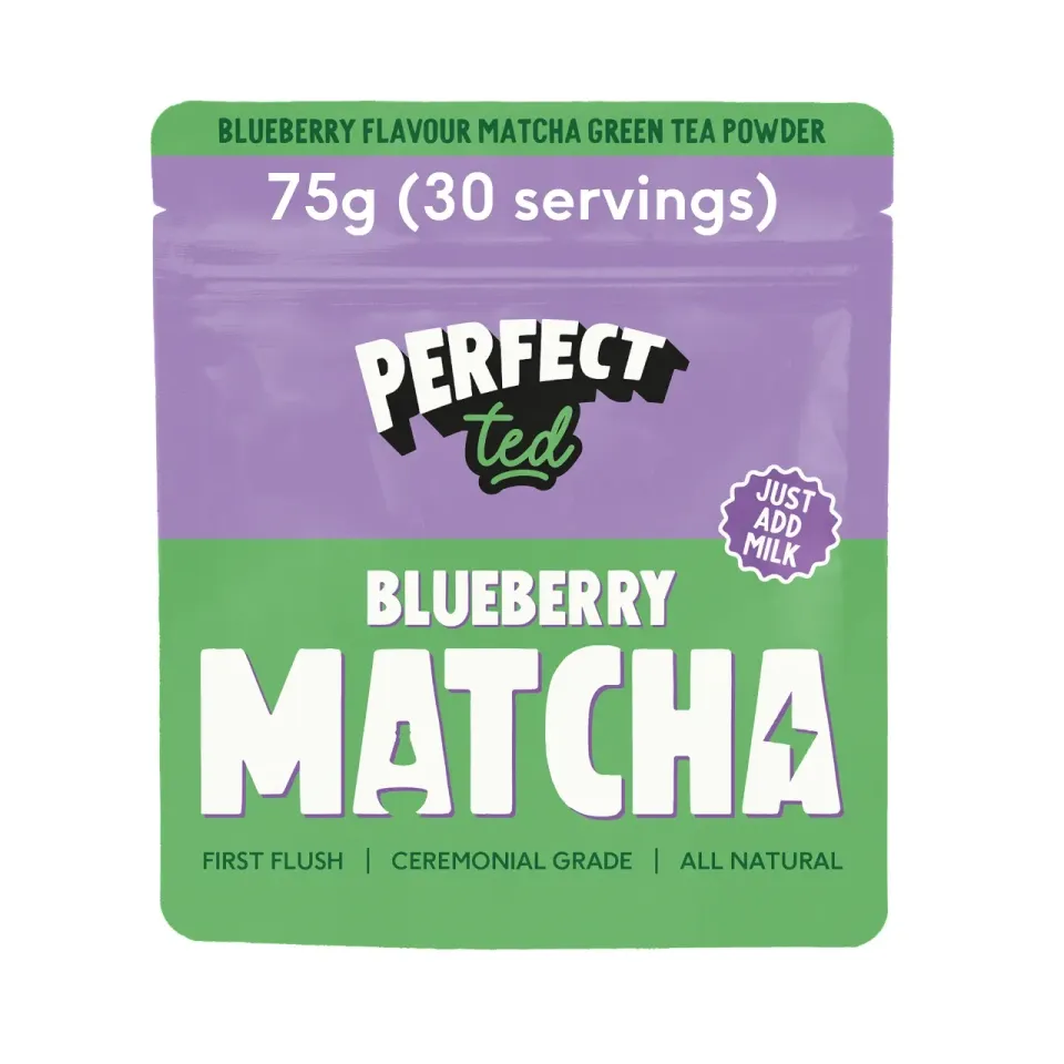 PerfectTed Blåbär matchapulver bärsmak syrlig