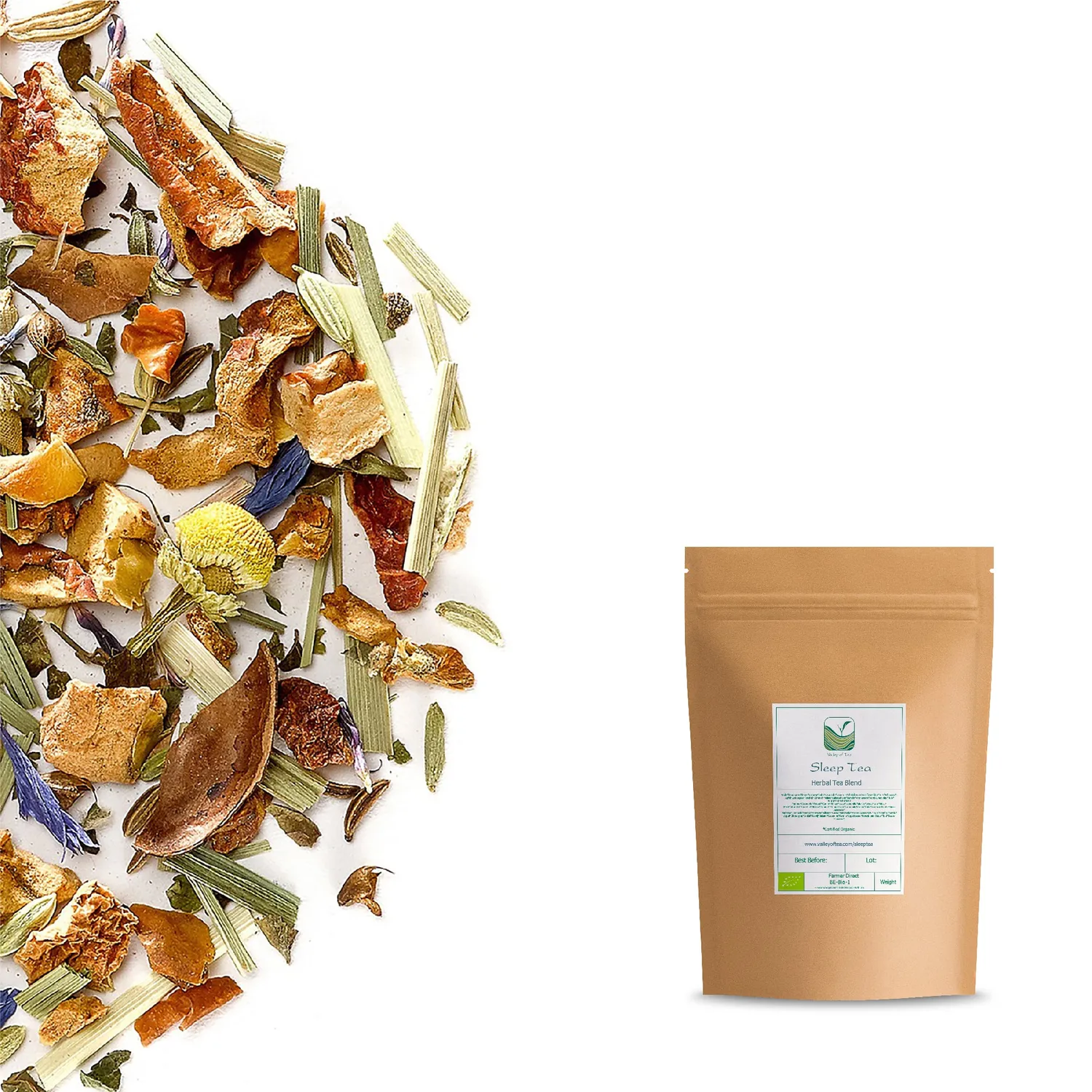 Valley of Tea Sömn Te örtblandning lösvikt 100g koffeinfri