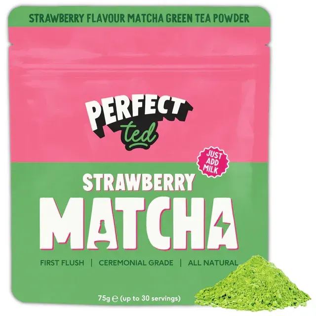 PerfectTed Jordgubbe matchapulver fruktig färsk